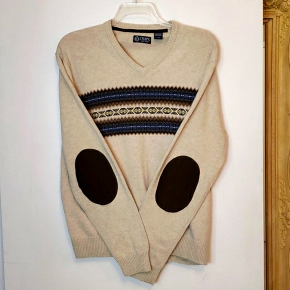 Vintage Chaps 100% Cotton Sweater L EUC - Picture 2 of 10